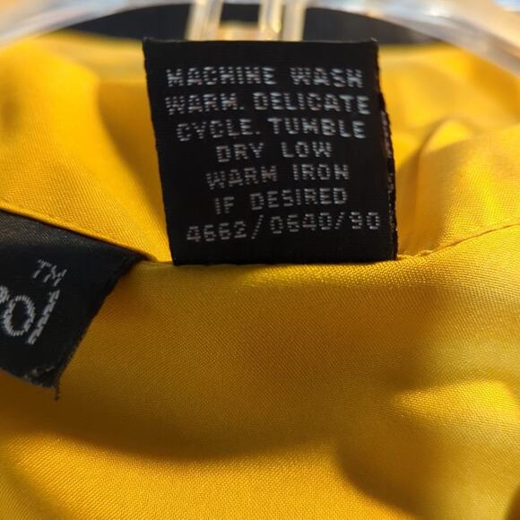 VINTAGE ANN CHABROL Mustard Yellow Button Up Blouse 18 K-Mart Modern Large - Picture 10 of 11